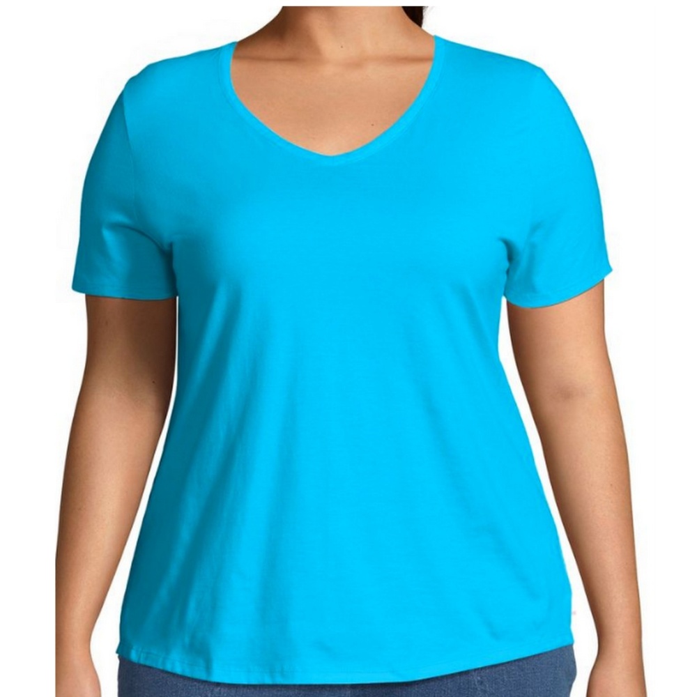 Just My Size Cotton V-Neck T-Shirt Size 3X